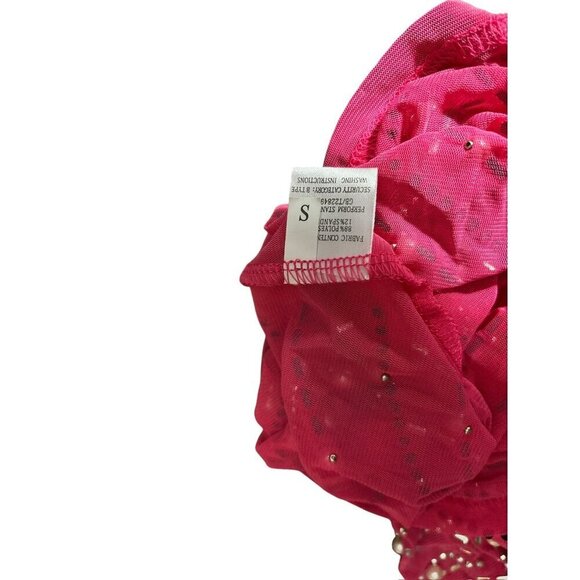 Women's Bodycon Super Pearly Pink Lace Dress - Picture 7 of 7